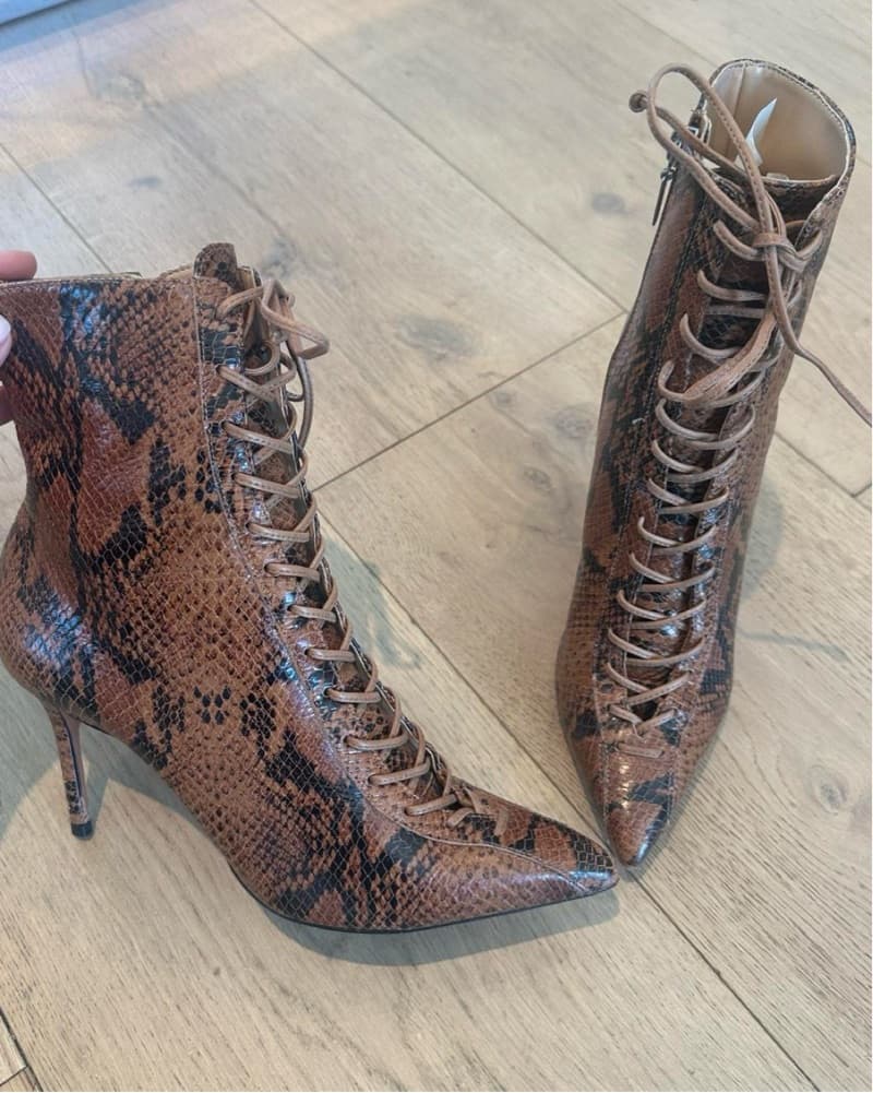 Schutz Brown snakeskin ankle boots  - Image 3