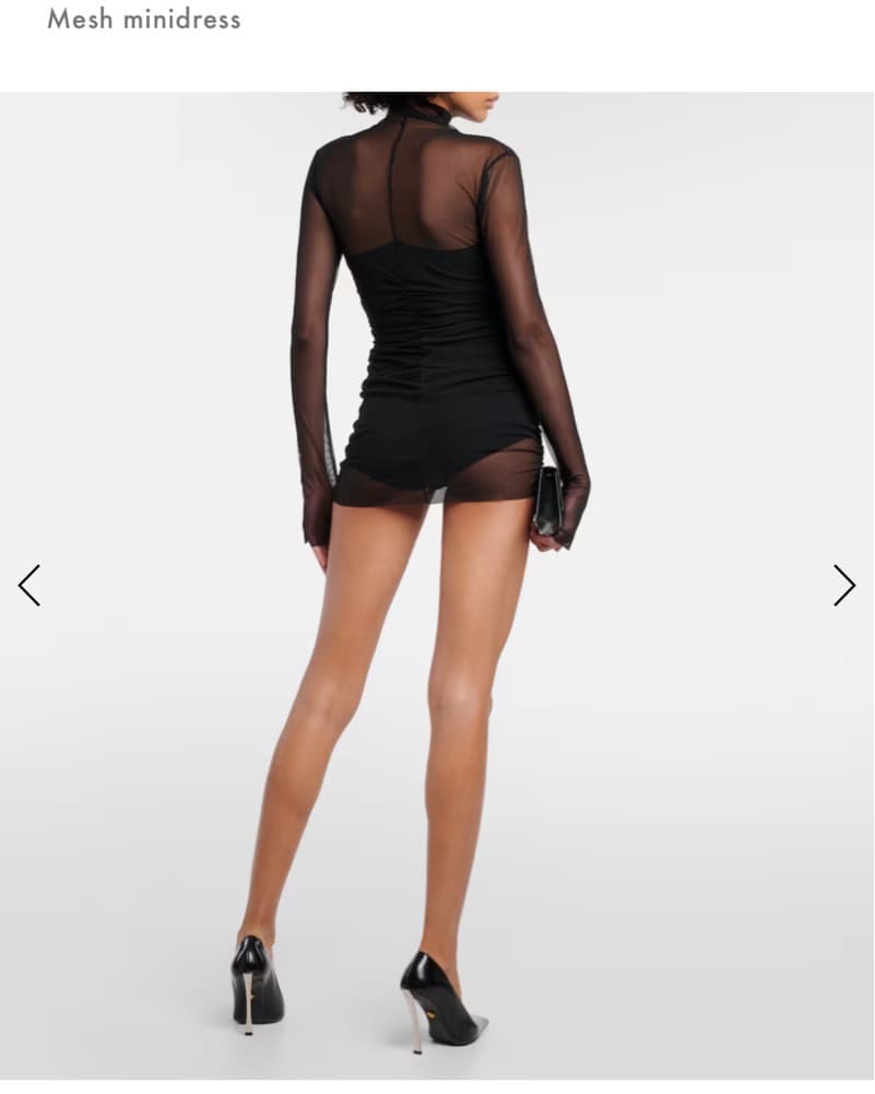 Norma Kamali Mesh Mini Dress - Image 3
