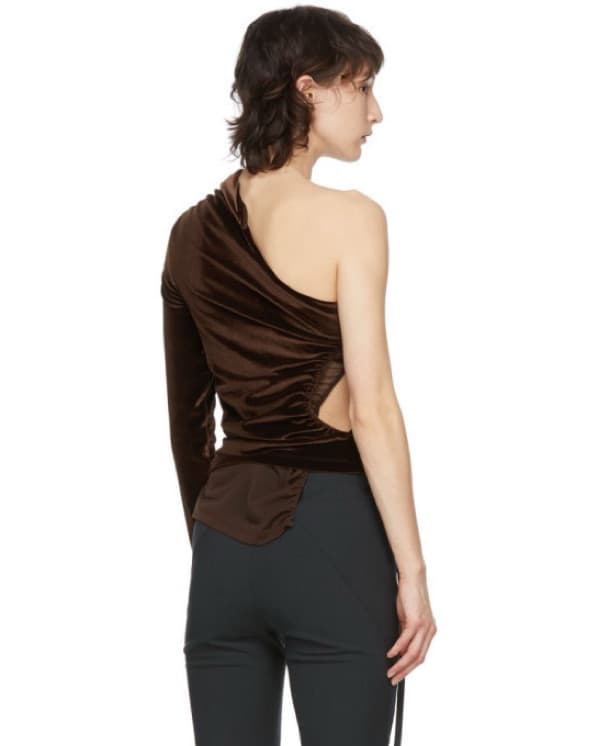 Supriya Lele Velvet One Shoulder Top - Image 2