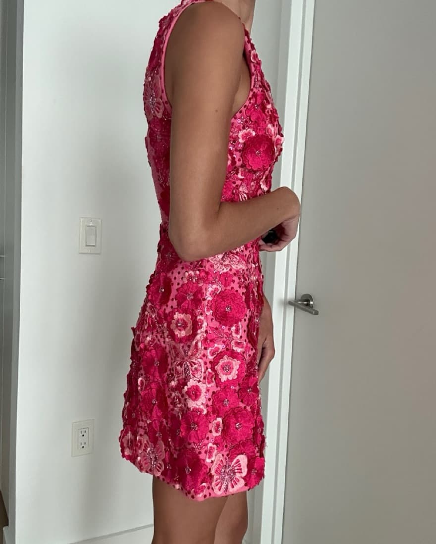Alice and Olivia Embroidered Floral Dres - Image 2
