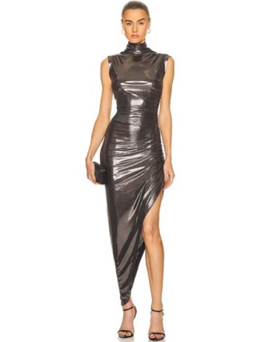 Norma Kamali Sleevless Side Drape Gown - Image 1