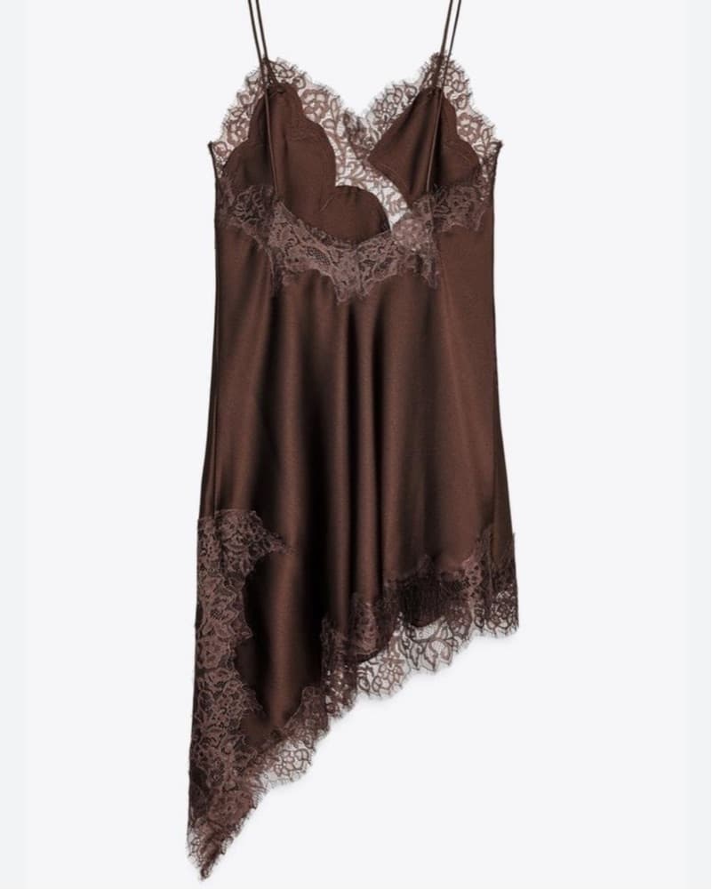 Elegant Lace-Trimmed Black Slip Dress - Image 4