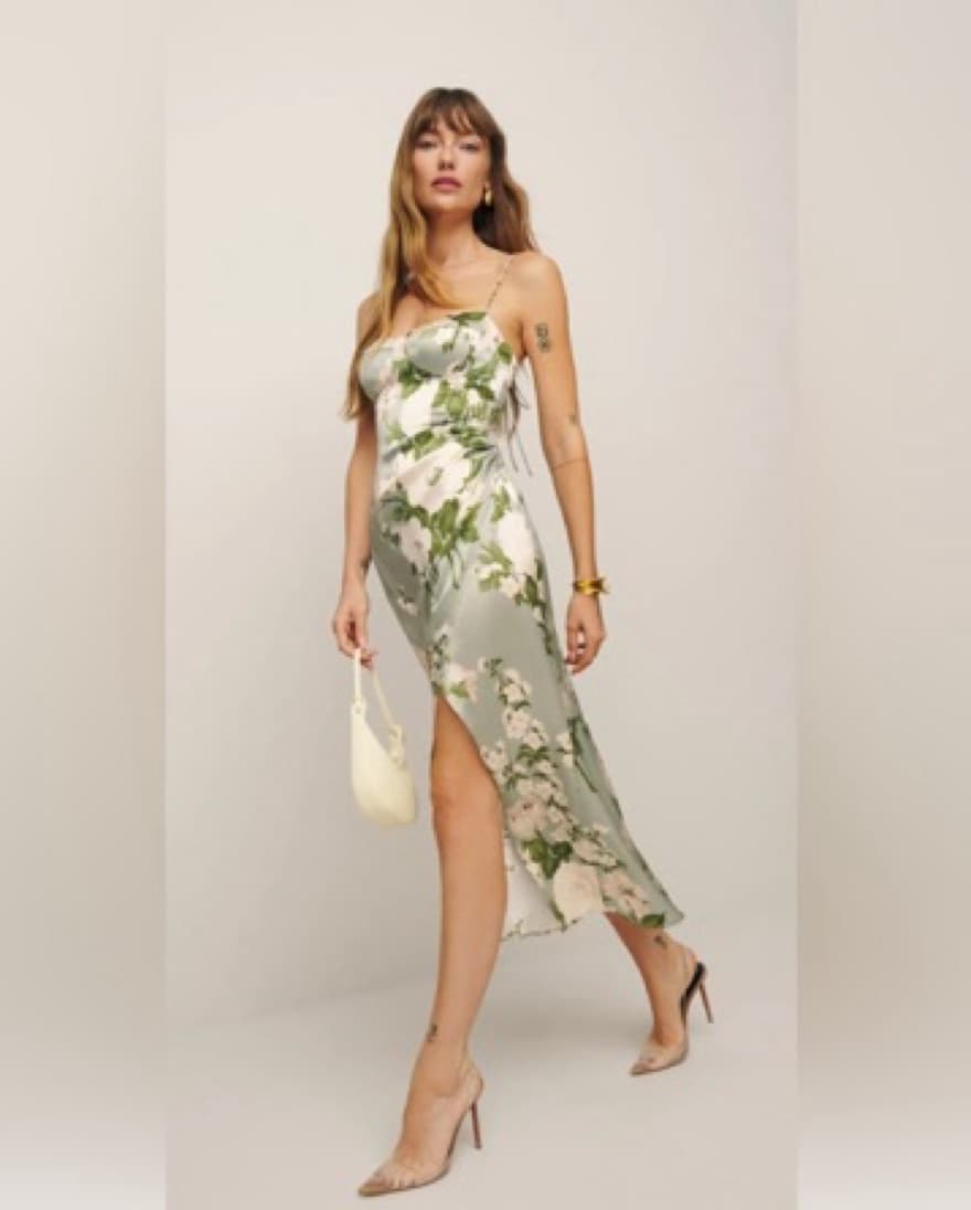 Reformation Margarite Silk Dress NEW - Image 3