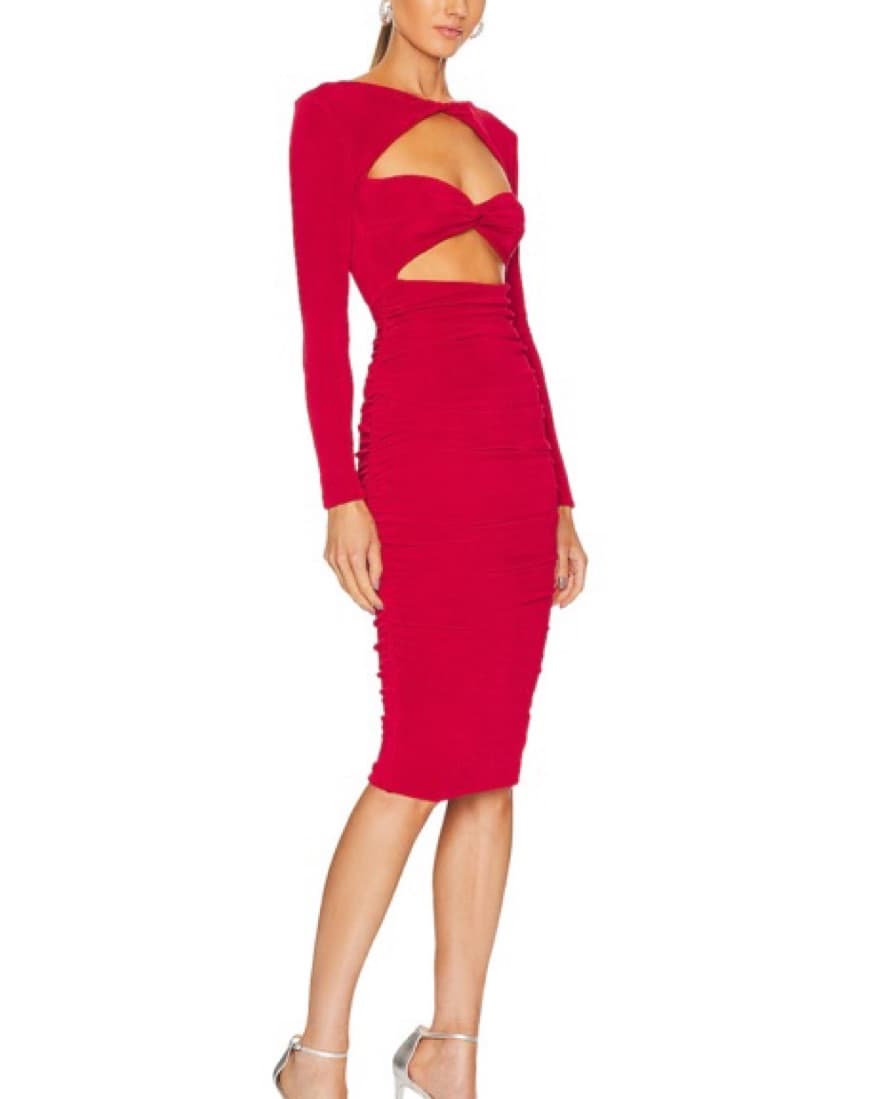 Red Cut-out Dress - Image 2