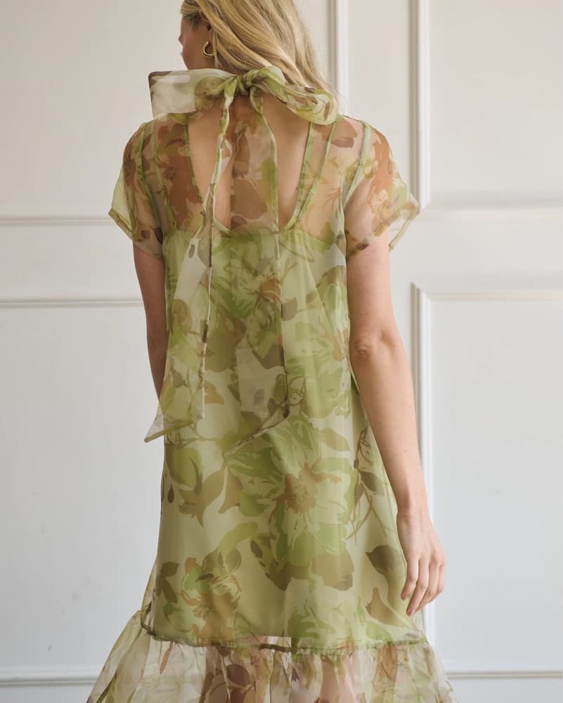 Ellery Floral Dime Organza Maxi Dress - Image 4