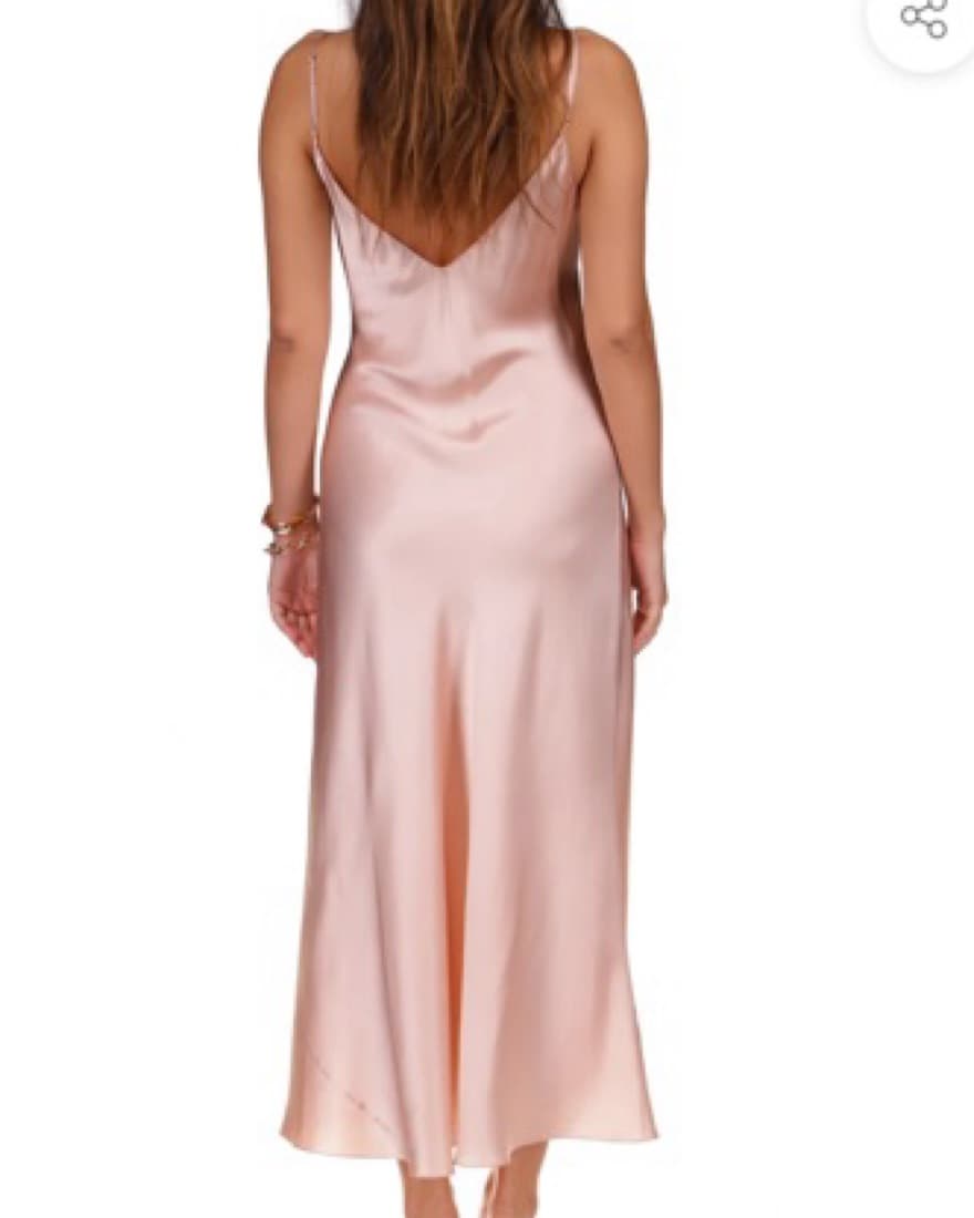 Dannijo Silk Slip Dress Baby Pink XS - Image 2