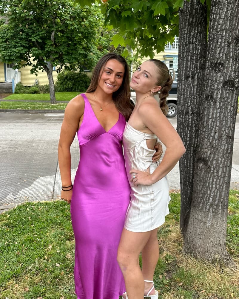 Champagne Silver Strapless Mini Dress - Image 2