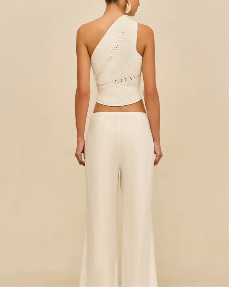 Cult Gaia Deneuva Knit Top (White) - Image 4