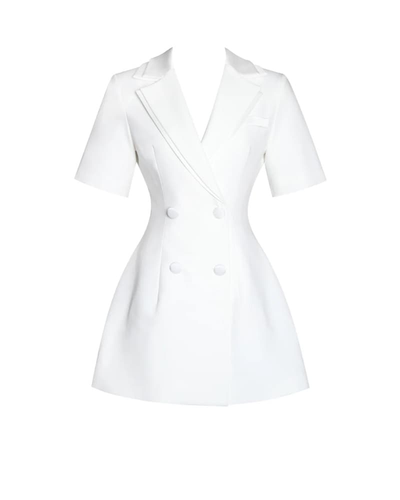 MISS CIRCLE Madelina White Double Breast - Image 6
