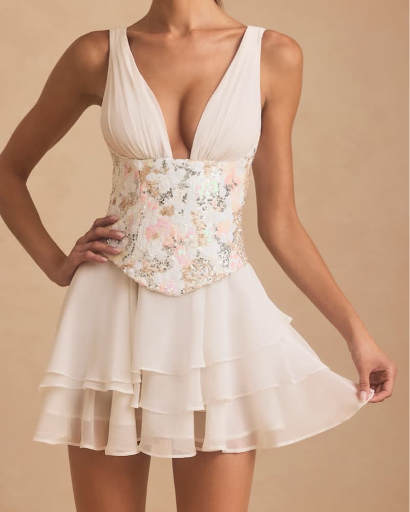 Oh Polly Embellished Corset Mini Dress - Image 4