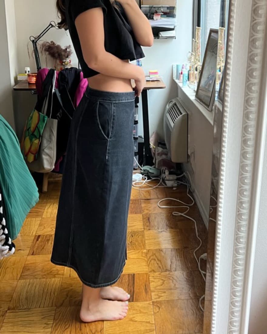 Vintage Denim Maxi Skirt - Image 2