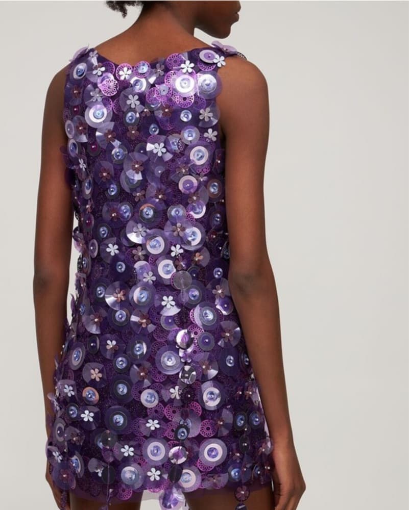 Des Phemmes Sequined Tulle Mini Dress - Image 5