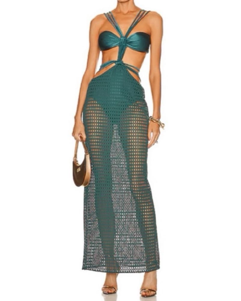 Teal PatBo Beach Maxi Dress - Image 3