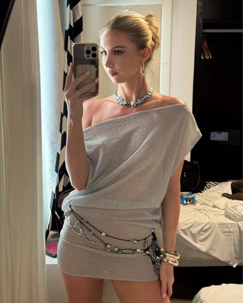 Lucy Lies Starlight Dress In Silver  - Image 2