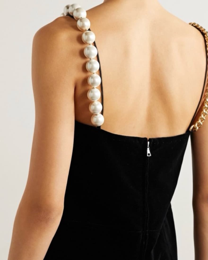 Meryll Rogge Faux Pearl & Chain Tank - Image 2