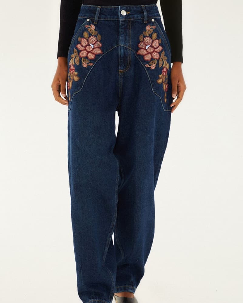 Farm Rio Dark Blue Denim Jeans - Image 1