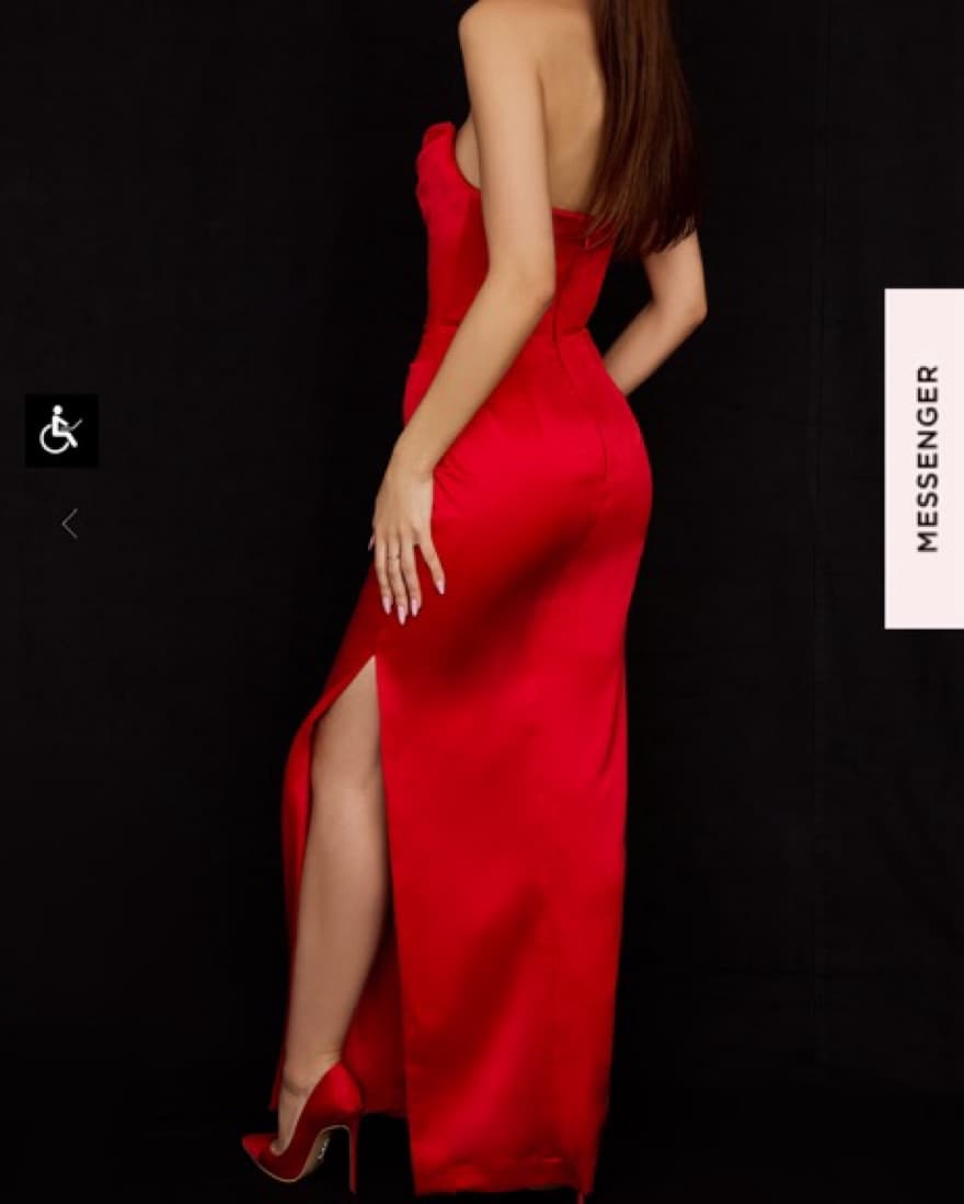 House Of CB Red Satin Dress - Image 2