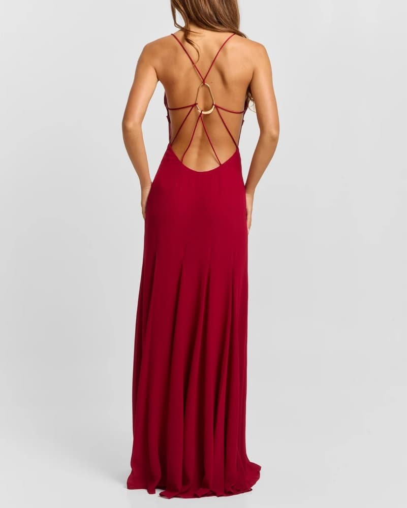 Sasha Therese Electra Maxi Dress Red - Image 5