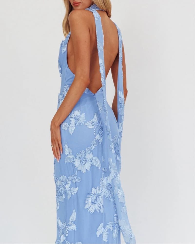 Cipriana Backless Halter Maxi Dress  - Image 2