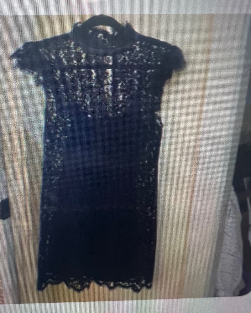 Rachel Zoe Navy Lace Cocktail Dress - Image 1