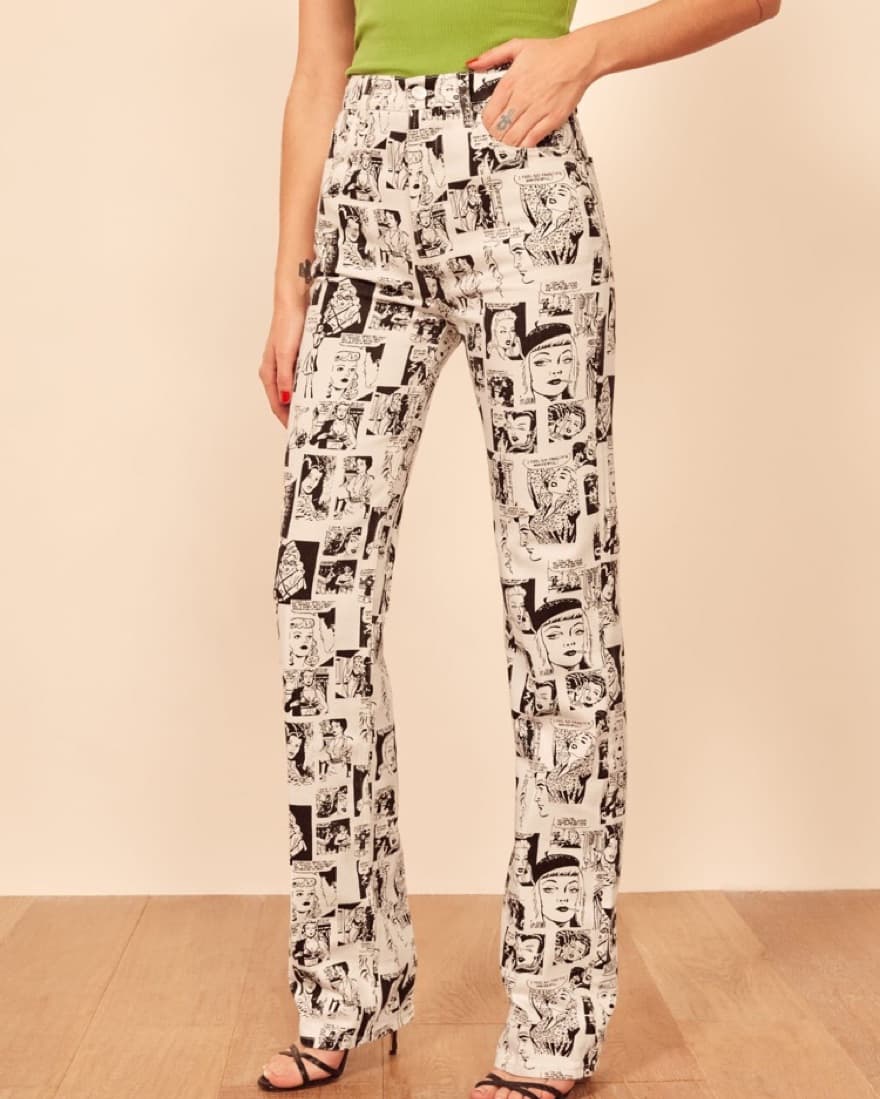 Reformation Newsprint High Rise Jean - Image 1