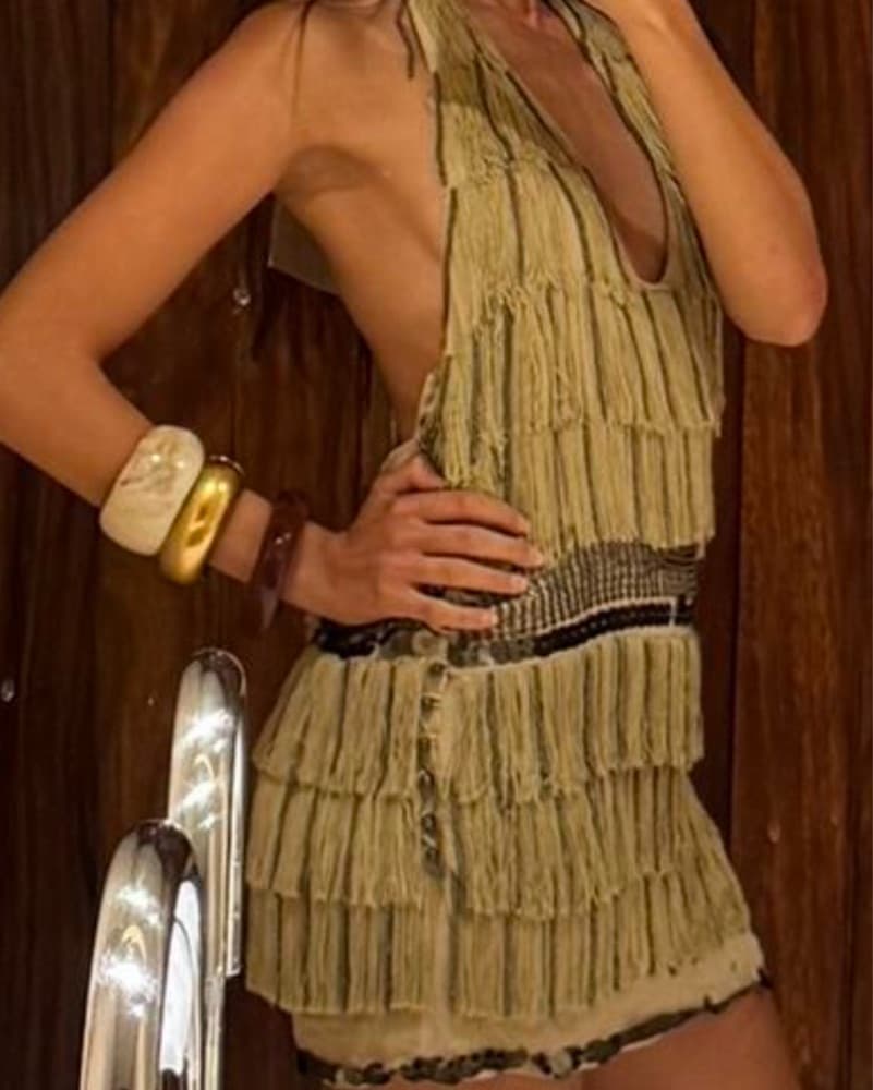Vintage Sheri Bodell Beaded Dress - Image 1