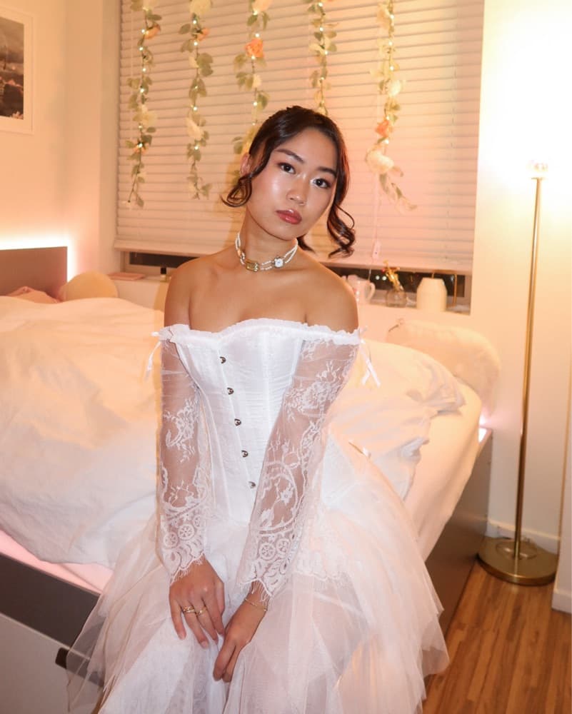 Lace Corset + Tulle Layered Skirt Set - Image 1