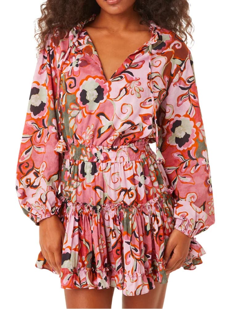 MISA Los AngelesFloral Ruffle Mini Dress - Image 1