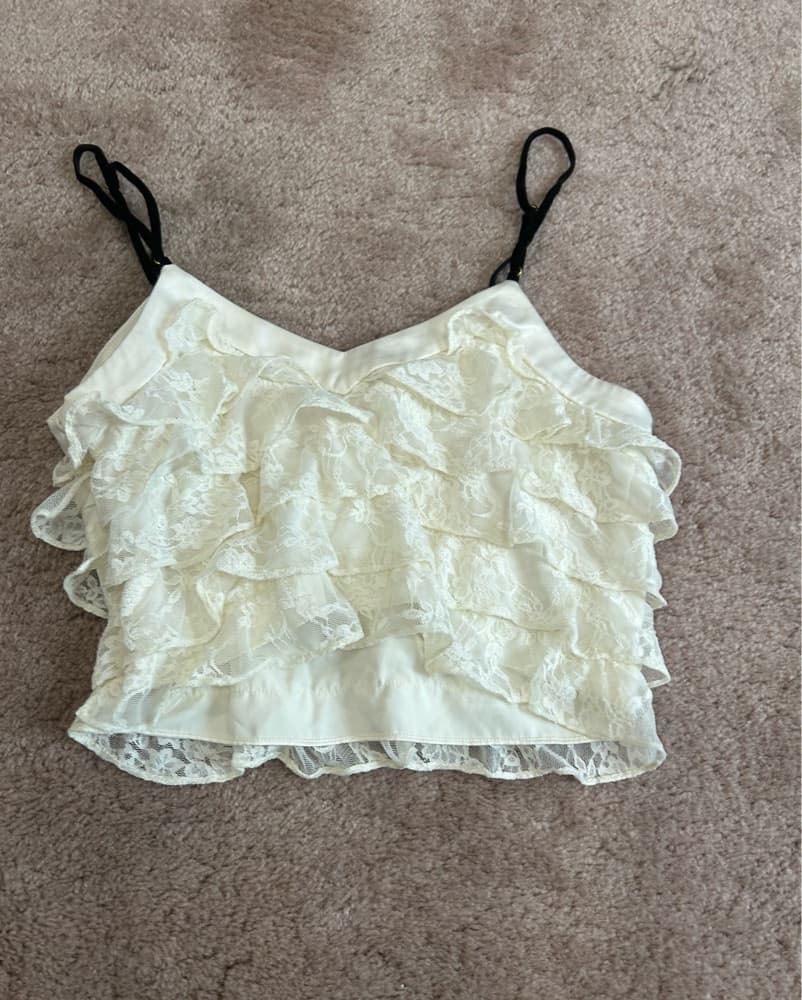 Loveshackfancy Malt Lace Cropped tank  - Image 6