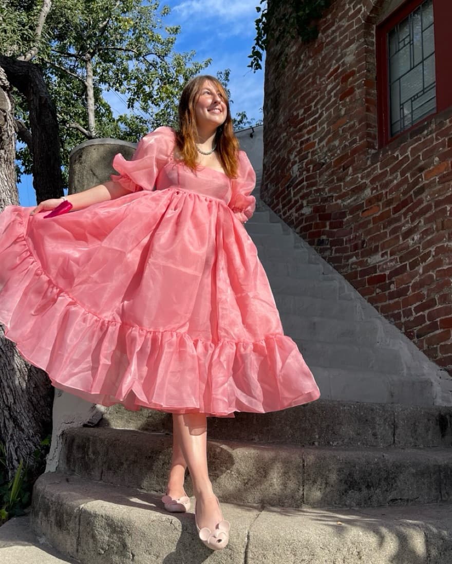 The Cosmo French Puff Dress - Image 1