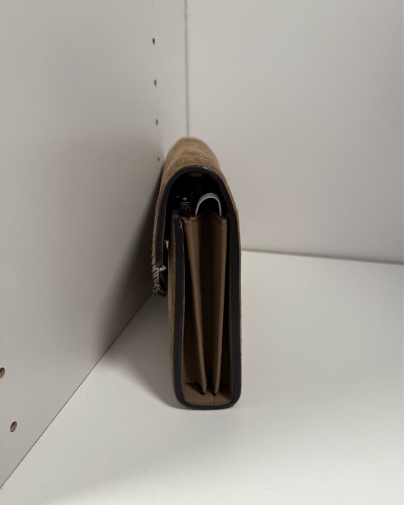 Suede Gucci Envelope Clutch - Image 2