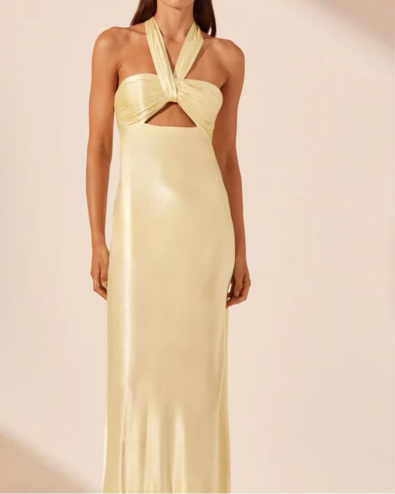 Shona Joy La Lune Ruched Halter - Image 1