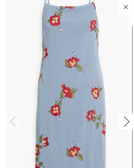 Baby Blue  embroidered Midi - Image 4