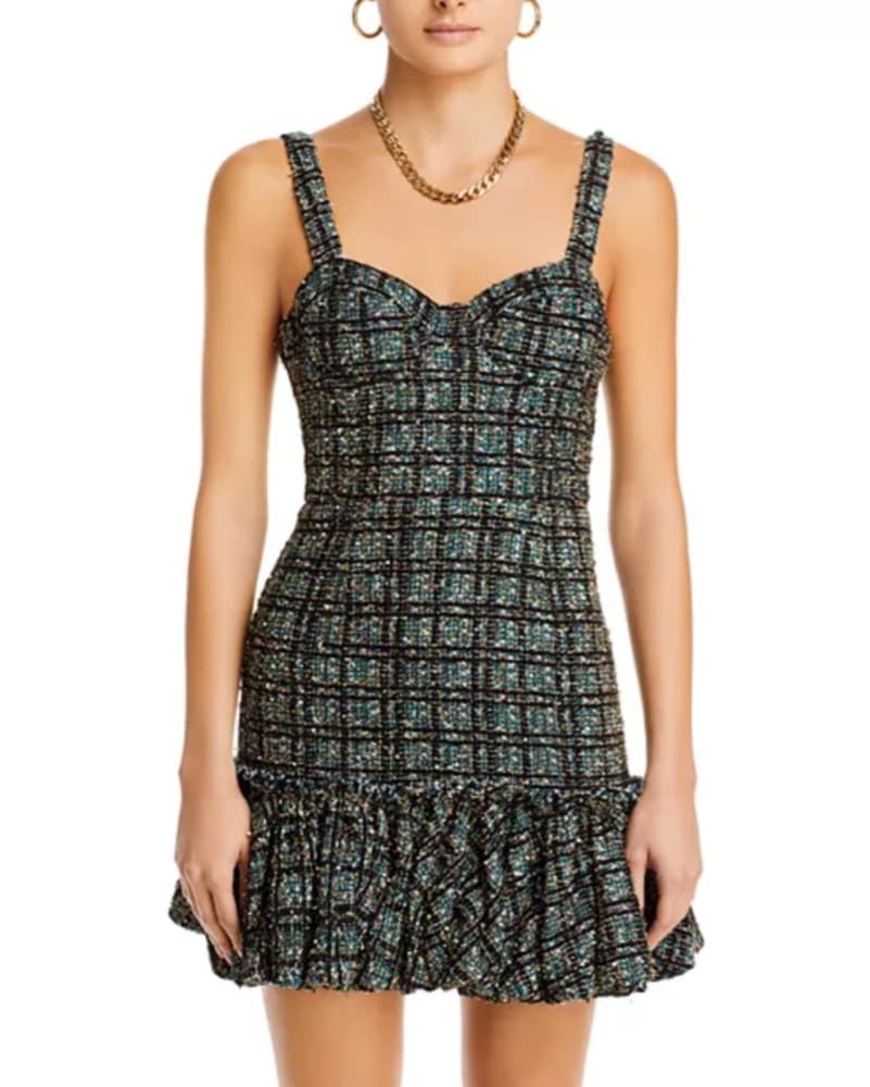 Tweed Bubble Hem Dress  - Image 1
