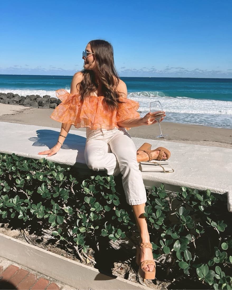 Show Me Your Mumu Rossella Ruffle Top Fl - Image 1