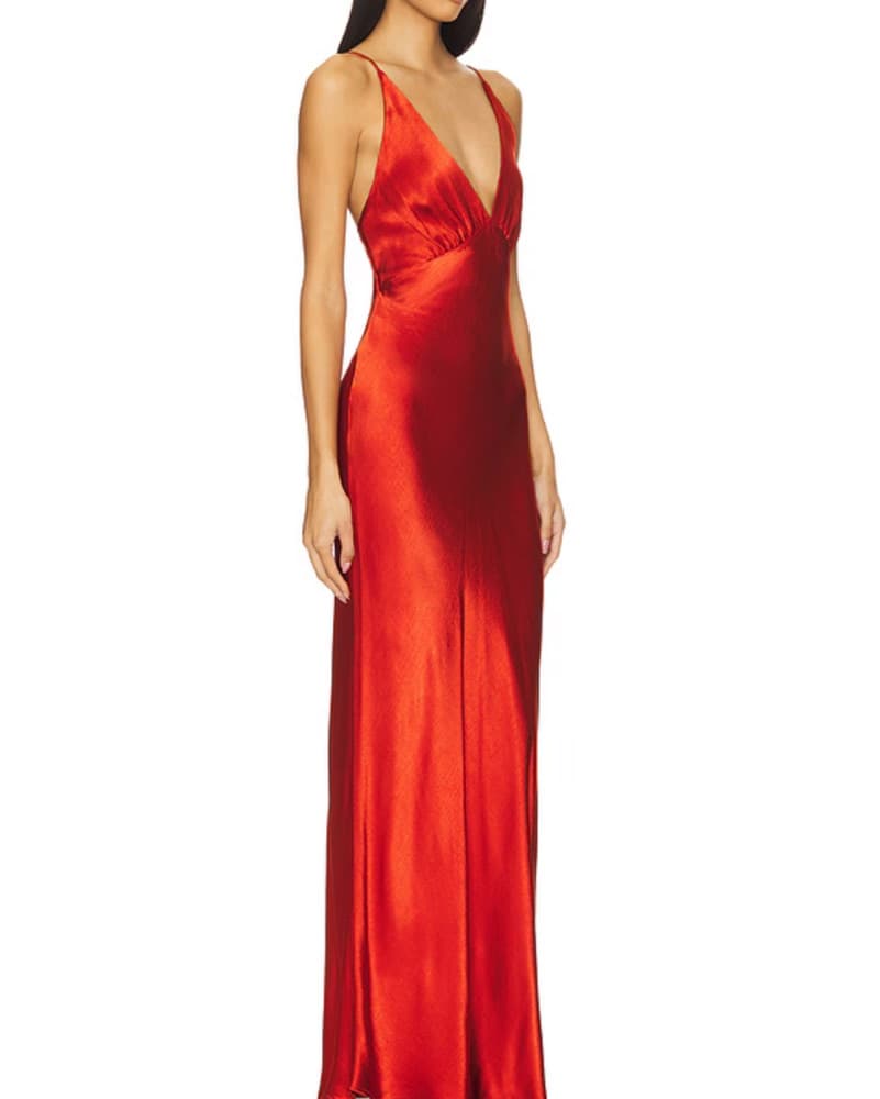 Moondance V Maxi Dress in Crimson - Image 2