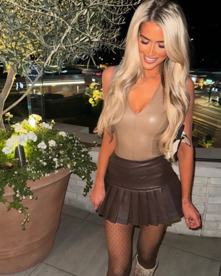 HEARTLOOM Tan Leather Bodysuit - Image 5
