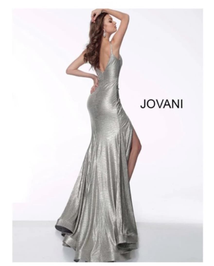 Jovani Metallic  Silver Gown - Image 2
