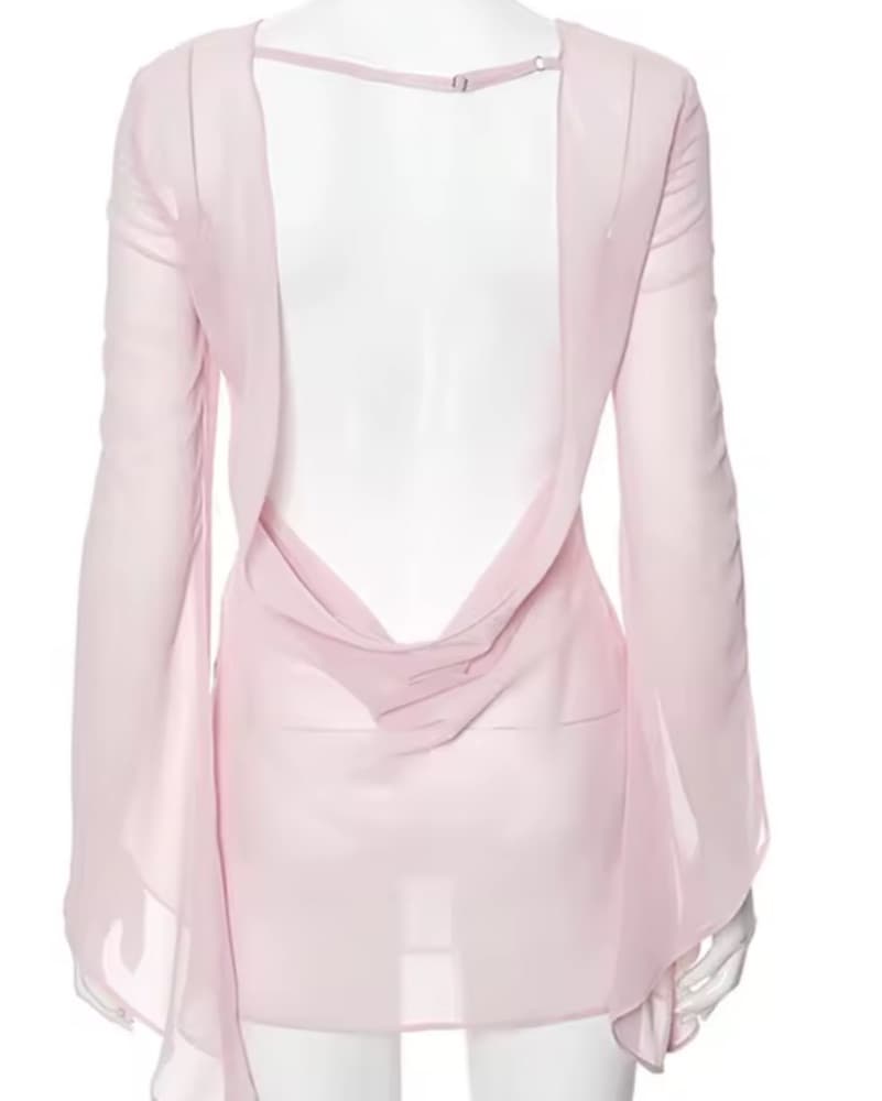 I AM GIA Chiffon Wrap Dress - Image 2