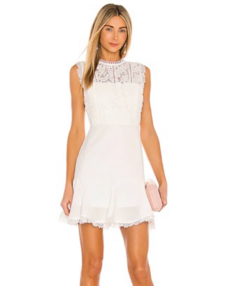  Revolve Cammie Mini Dress In Eggshell - Image 1