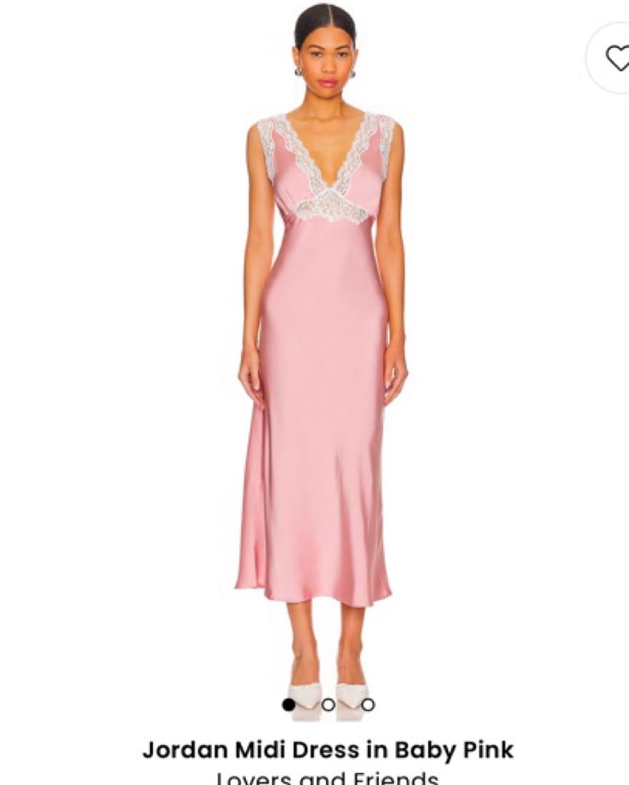 Elegant Midi Dress in Soft Pink - Image 1