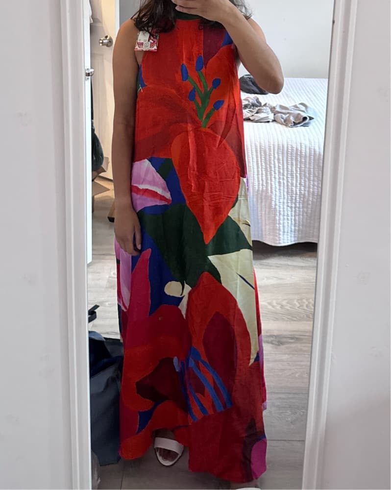 Farm Rio Floral Maxi Halter Dress - Image 2