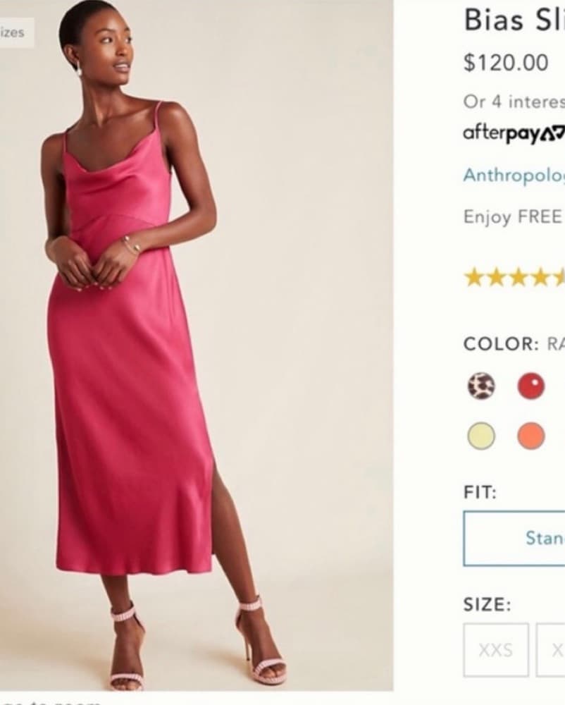 Anthropologie Bias Satin Slip Midi Dress - Image 5