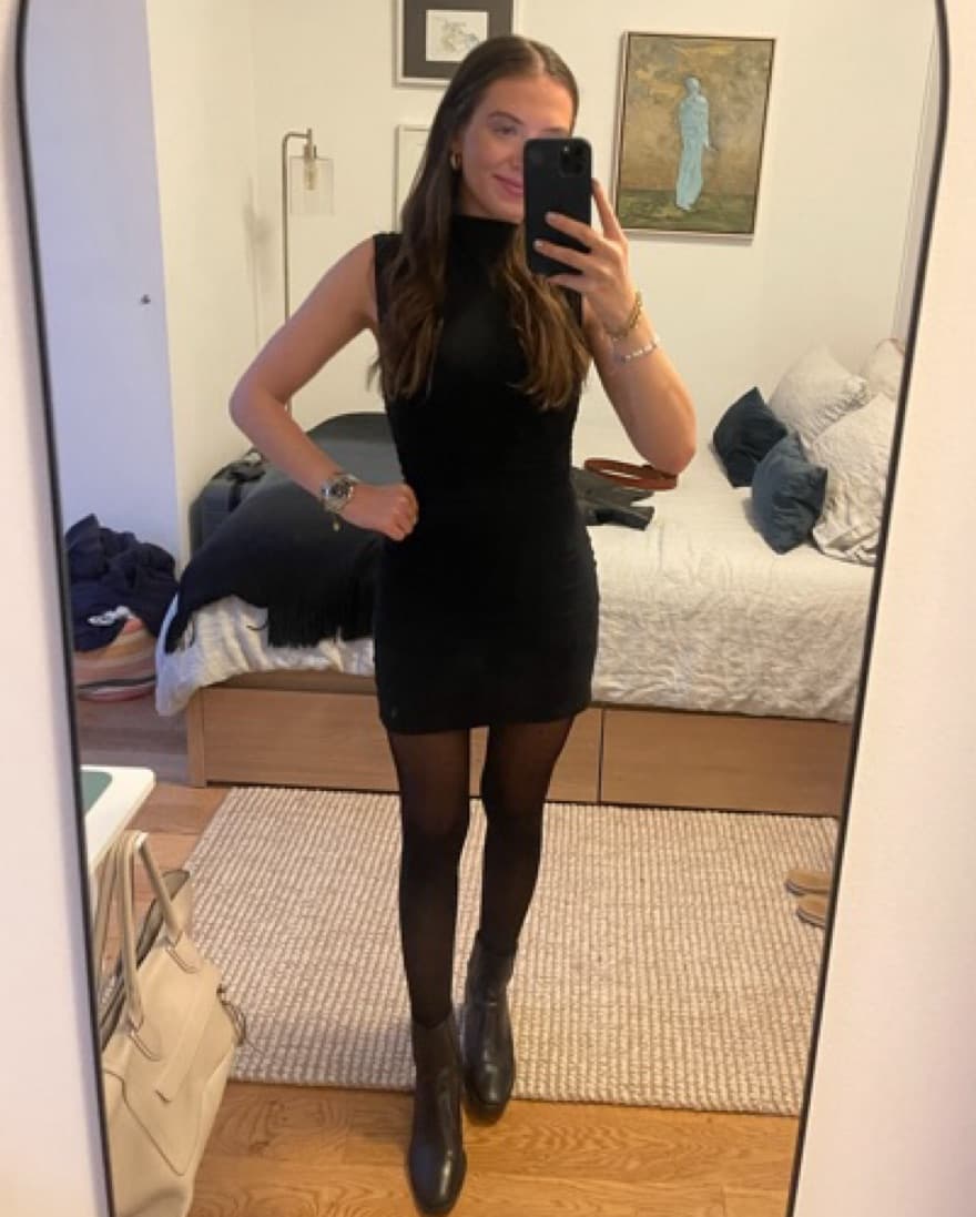 Reformation Black Alden Mini Dress - Image 1