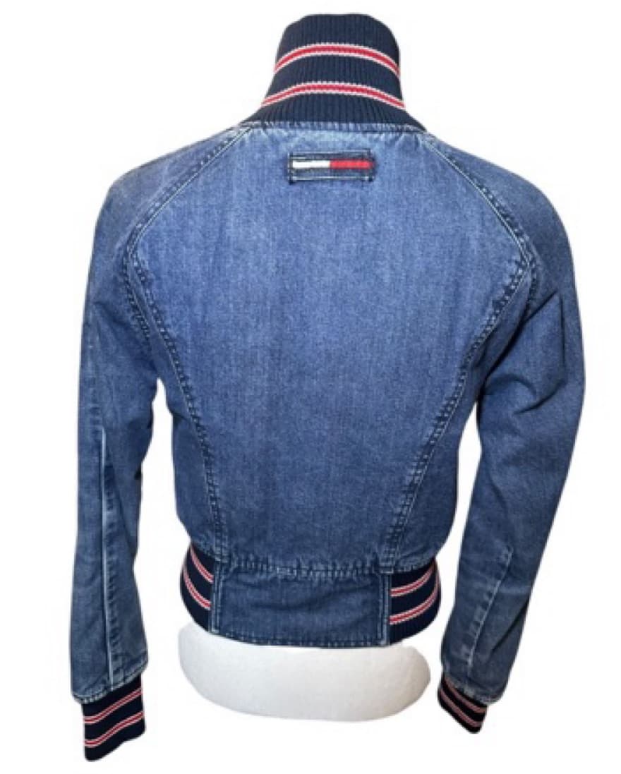 Vintage Tommy Jeans Denim Bomber Jacket - Image 2
