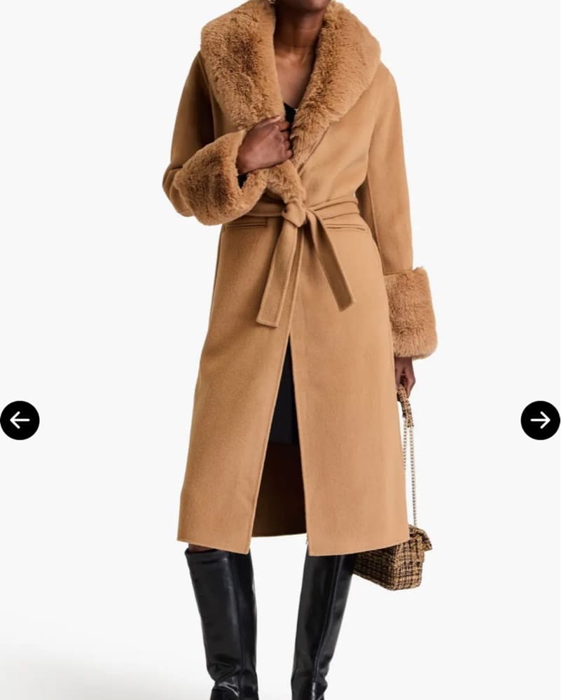 Maje Galaxyto Fur Lined Coat  - Image 2