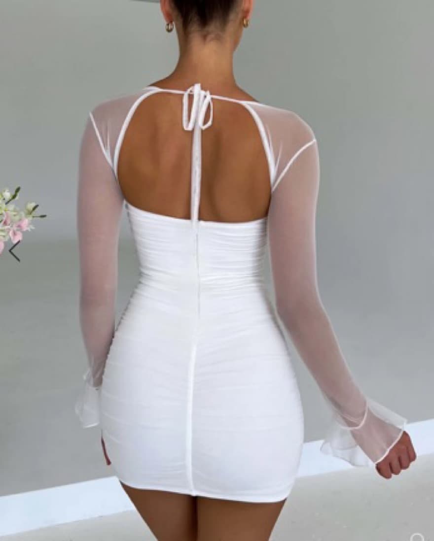 White Sleeved Party Dress | Bridal or Bach - Image 4