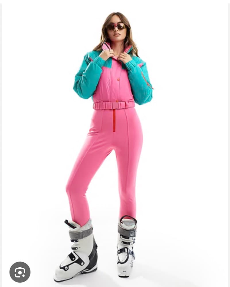 ASOS Pink Retro Ski Suit  - Image 2