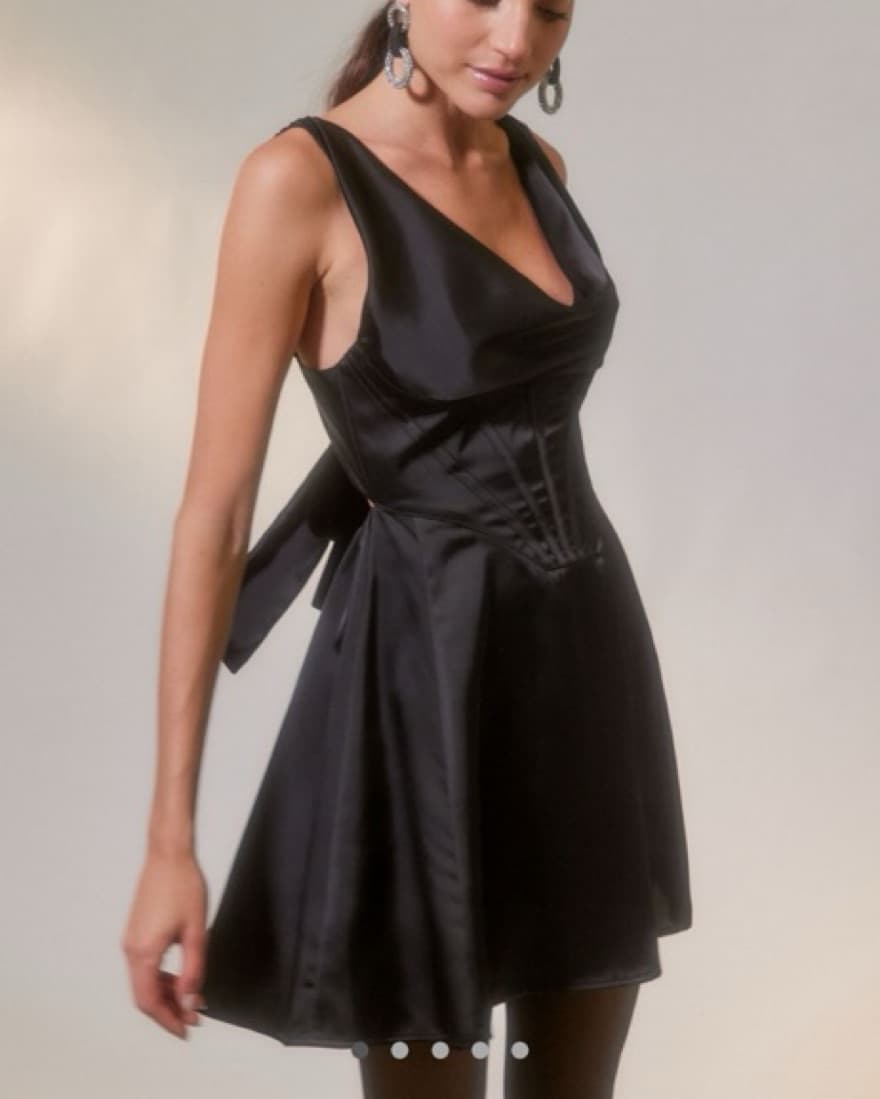 Satin Corset Mini Dress - Image 3
