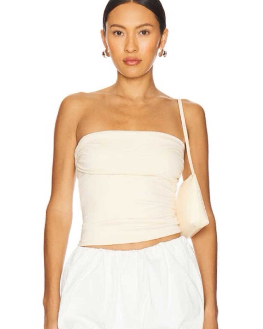 Creme Strapless Summer Top - Image 2